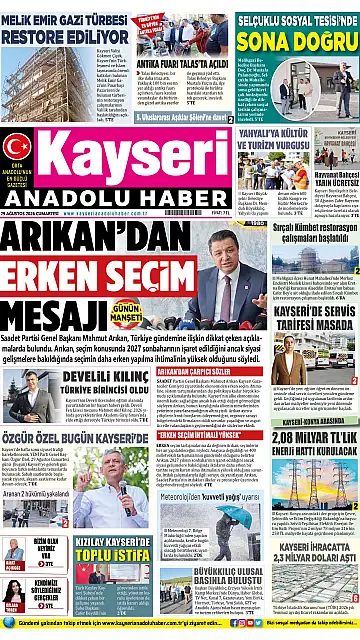 E-Gazete - Tarih: 29 Ağustos 2026