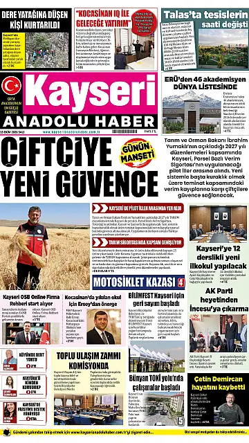 E-Gazete - Tarih: 13 Ekim 2026