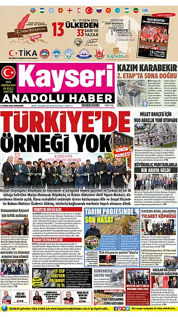 E-Gazete - Tarih: 15 Ekim 2026