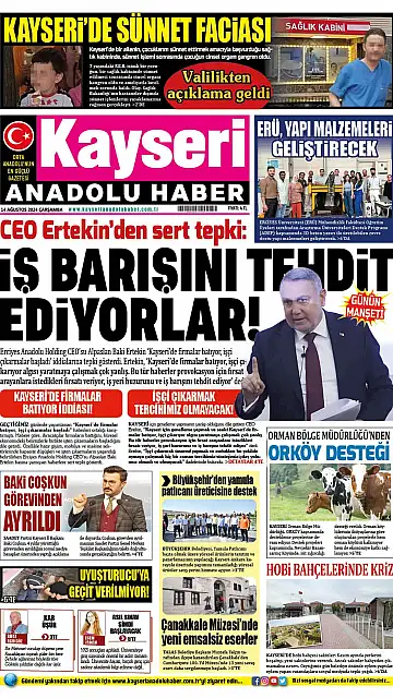 E-Gazete - Tarih: 14 Ağustos 2024