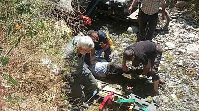 Kayseri'de dere yatağına devrilen motosiklette dede öldü, 2 torunu yaralandı
