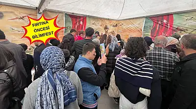 Kayseri'de fırtına nedeniyle BİLİMFEST alanı boş kaldı! Gözler Türk Yıldızları gösterisinde!