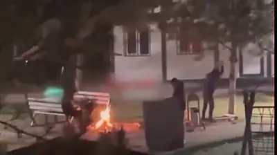 Kayseri'de parkta tehlikeli görüntüler: Polis ekipleri devrede