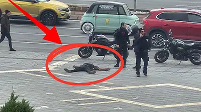 Kayseri meydanında ilginç olay: Birdenbire kendini yere attı!