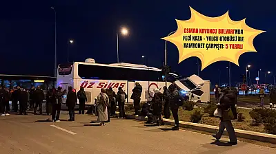 Osman Kavuncu Bulvarı'nda feci kaza -Yolcu otobüsü ile kamyonet çarpıştı: 5 yaralı