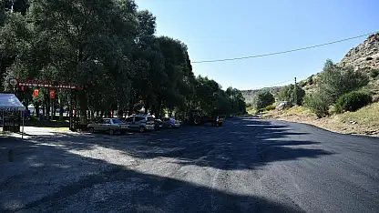 Kayseri'de şenlik alanına giden yollarda çalışma