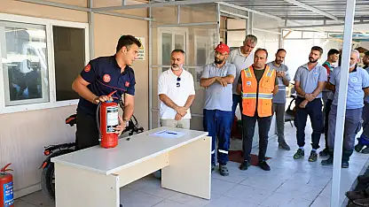 Yangın söndürme ekipmanlarını birebir deneyimlediler