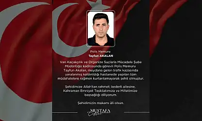 Bakan Çiftçi acı haberi duyurdu: Tayfun Akalan şehit oldu…