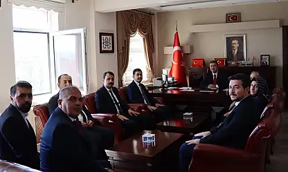 İncesu ilçesine yeni atanan okul müdürlerinden Kaymakam Karakaş'a ziyaret