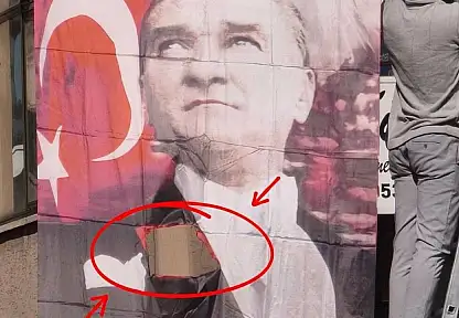 YENİ Parti Kayseri'de 6 oklu Atatürk posteri krizi: Gözbaşı, 'Alçakça bir tuzak' dedi!
