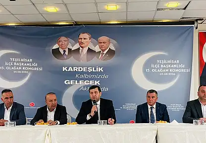 Yeşilhisar'da MHP İlçe Başkanı Çayabatmaz güven tazeledi