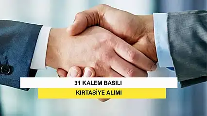 31 Kalem Basılı Kırtasiye Alımı