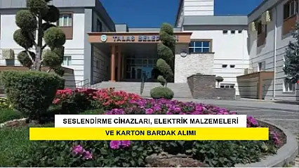 Seslendirme Cihazları, Elektrik Malzemeleri Ve Karton Bardak Alımı