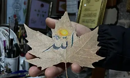 Kayseri'de yapraklara yazılan sanat
