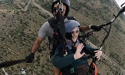 77 yaşında Ali Dağı'ndan kendini gökyüzüne bıraktı! İlk sözü gülümsetti