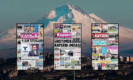 BİK'e bağlı Kayseri gazeteleri 14 Ekim'de manşete çıktı: Mustafa Aksu, Üretim İmzası...