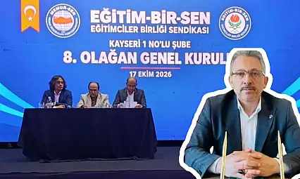 Eğitim-Bir-Sen Kayseri'de Mehmet Emin Aslantürk güven tazeledi!