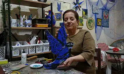 Hobi olarak başladığı mozaik sanatı ile dünyaya açılmak istiyor!