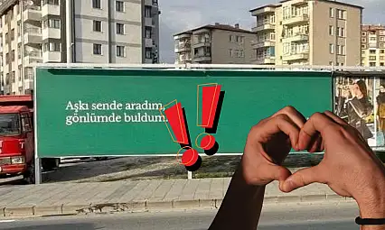 Kayseri'deki 'Gizemli aşık' merak uyandırdı!
