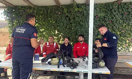 Kayseri İtfaiyesi'nden acil durumlara karşı mücadele eğitimi