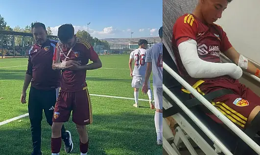 Hatayspor maçında kolu kırılan Hilmi Türkan gözyaşlarını tutamadı!