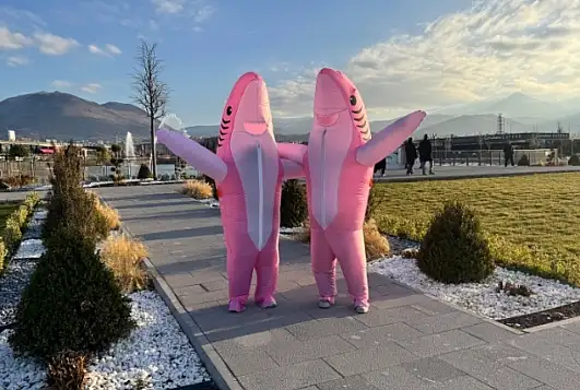 Kayseri'de kış günlerinde millet bahçesine yoğun ilgi