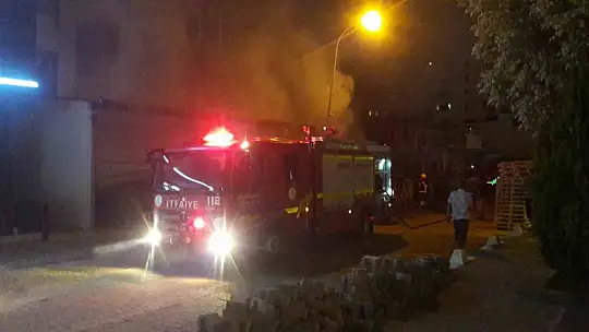 Adana'da oduncu dükkanında yangın