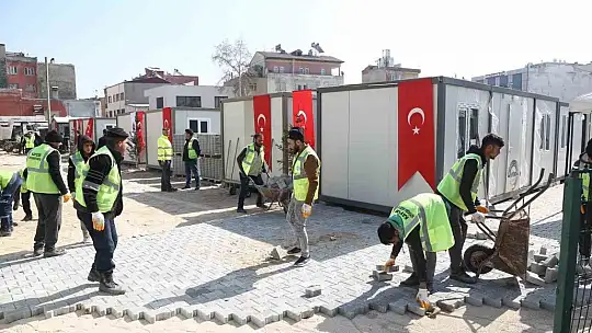 Afet bölgesindeki ilk 'konteyner çarşı', yarın Elbistan'da hizmet verecek