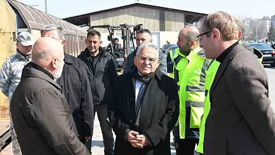 Başkan Büyükkılıç yardım çalışmalarını inceledi