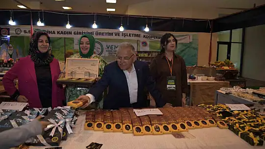 Büyükkılıç kooperatiflerde kadınların ürettiği ürünleri inceledi