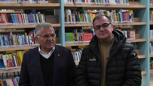 Büyükkılıç, Büyükşehir'in 10'uncu kütüphanesini inceledi