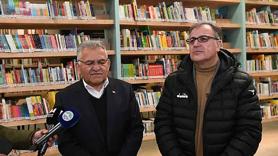 Büyükkılıç, Büyükşehir'in 10'uncu kütüphanesini inceledi