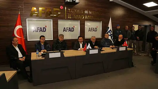 Kayseri'de Deprem Kriz Masası kuruldu