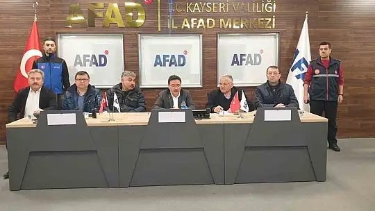 Kayseri'de Deprem Kriz Masası kuruldu