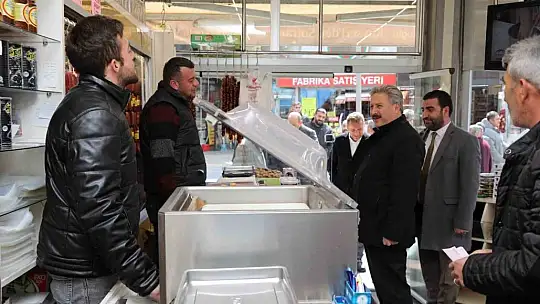 Mustafa Palancıoğlu pastırmacılar çarşısı esnafını ziyaret etti