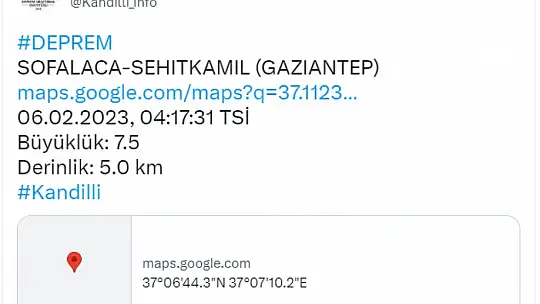 Kayseri'de deprem oldu!