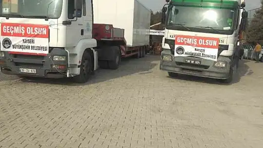 Büyükşehir'den deprem bölgesine 2 konteyner mutfak ve 1 konteyner yatakhane daha