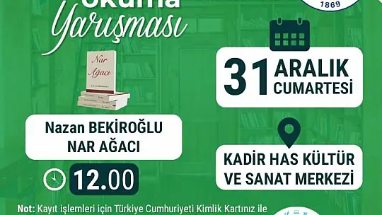 Büyükşehir'den kitap okuma yarışması