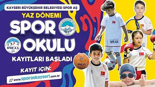 Yaz Dönemi Spor Okulları kayıtları başladı!