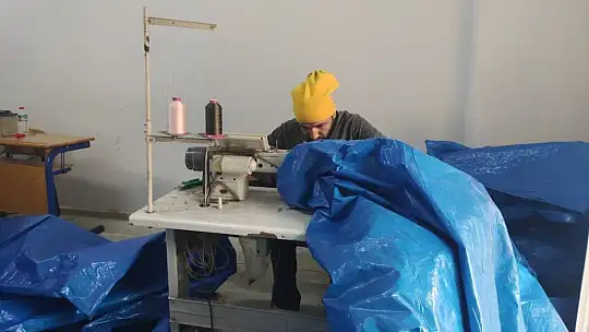 Deprem bölgesi için çadır üretimine başladılar