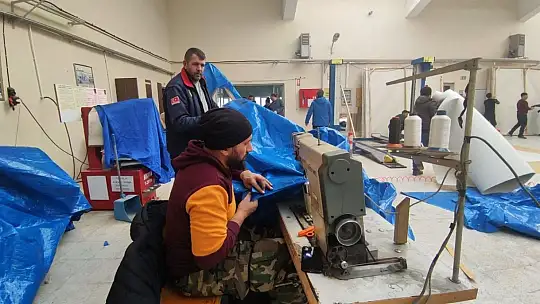 Deprem bölgesi için çadır üretimine başladılar