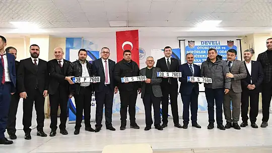 Develi'de plaka teslim töreni gerçekleştirildi