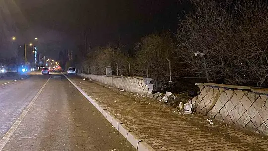 Direksiyon hakimiyetini kaybetti, duvara çarptı