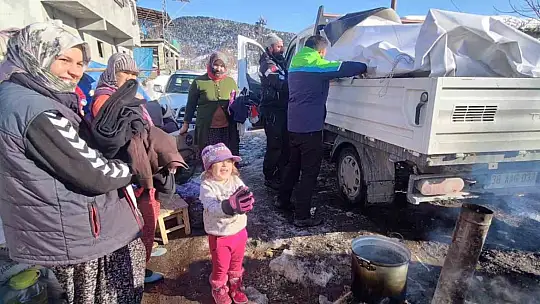 Erciyes A.Ş.  ekibi ile deprem bölgesinde