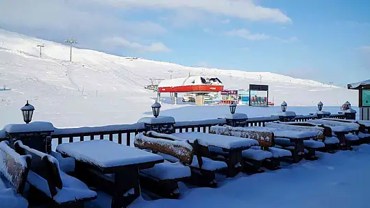Erciyes'te kar kalınlığı 40 santimi buldu