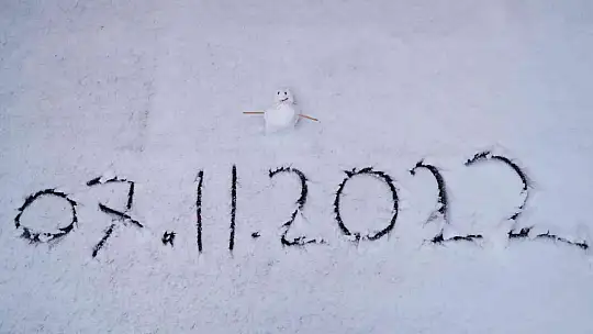 Erciyes'te ilk kardan adam yapıldı