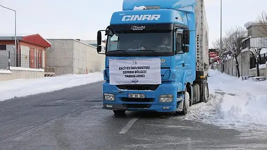 ERÜ'nün deprem bölgesine desteği sürüyor