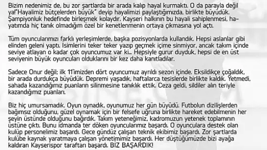 Çağdaş Atan'dan bilmece gibi açıklama - Kayserispor Haberleri