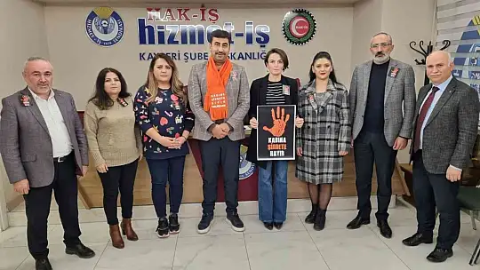 Hak-İş'li kadınlar kadına yönelik şiddete 'hayır' dedi
