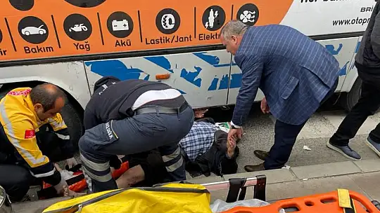 Halk otobüsünün çarptığı yaya hafif yaralandı